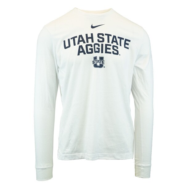 Men's Nike Utah State Aggies U-State Long-Sleeve T-Shirt white